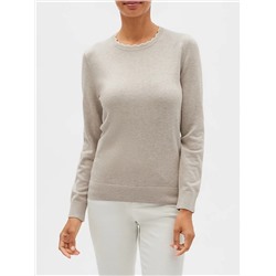 Washable Forever Scallop Crew Neck Sweater