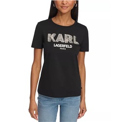 KARL LAGERFELD PARIS Women's Imitation-Pearl Karl T-Shirt
