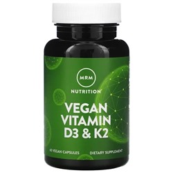 MRM Nutrition, Vegan Vitamin D3 & K2, 60 Vegan Capsules