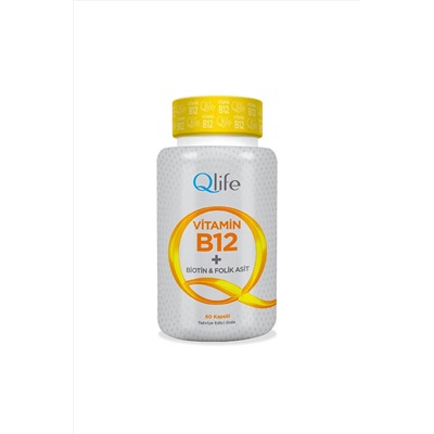 Q LİFE Vitamin B12 + Biotin & Folik Asit 60 Kapsül Q-life335