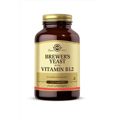 Solgar Brewer's Yeast With Vitamin B12 250 Tablet 16580.3