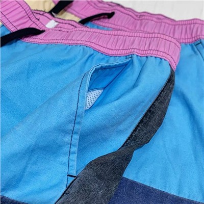 Мужские пляжные шорты Pull & Bea*r с эффектом потертостей в стиле колор блок 🩳  Экспорт