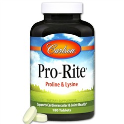 Carlson Labs, Pro•Rite, Пролин и Лизин, 180 таблеток