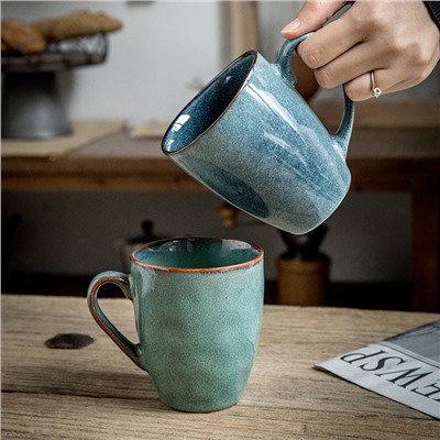 Конец аллеи [ретро печь для замены чашки 450 мл] характерная индивидуальная кофейная чашка керамическая чашка чашка для воды слегка испорчена