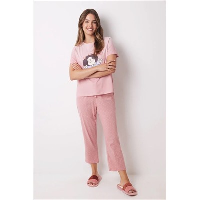 Pijama 100% algodón Mafalda rosa