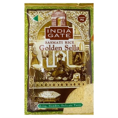 INDIA GATE Indian basmati golden sella rice Индийский золотой рис Басмати 1кг