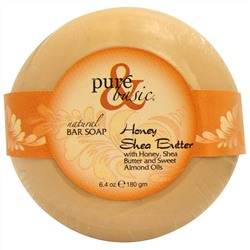 Pure & Basic, Natural Bar Soap, Honey Shea Butter, 6.4 oz (180 g) Bar