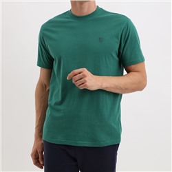 Camiseta - 100% algodón - logo - verde oscuro