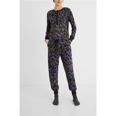Pijama mono leopardo
