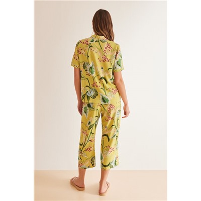 Pijama camisero tropical Capri