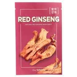 [THE SAEM] Маска для лица тканевая ЭКСТРАКТ ЖЕНЬШЕНЯ Natural REd Ginseng Mask Sheet, 21 мл