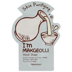 TONYMOLY I 'AM MAKGEOLLI MASK SHEET-SKIN PURIFYING Очищающая тканевая маска для лица с экстрактом макколи 21мл