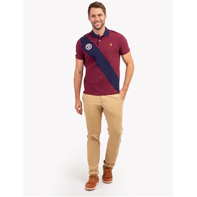 COLORBLOCK PIQUE SASH POLO SHIRT