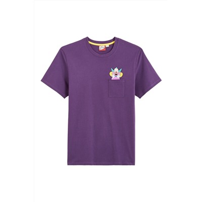 Camiseta Krusty el payaso Los Simpson Violeta