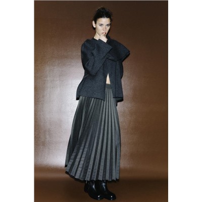 ZW COLLECTION PLEATED MIDI SKIRT