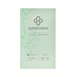 [SUPERGREEN] Прокладки женские РАЗМЕР XS ежедневные 16 см 1 капля, 40 шт