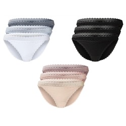 esmara® Damen Slips, 3 Stück, mit Spitze