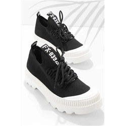 Bambi Siyah Triko Kadın Sneaker K01122000182