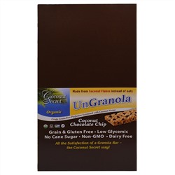 Coconut Secret, Батончик Ungranola, Органическая Крошка Кокосового Шоколада, 12 батончиков, 1,2 унции (34g) Каждый