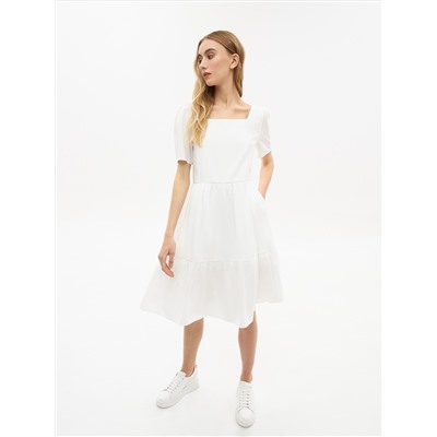 Короткое белое платье GRAMPUS из 100% экологичного модала