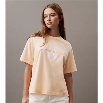 Monogram Logo Boxy Crewneck T-Shirt