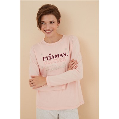 Pijama 100% algodón La Vecina Rubia rosa