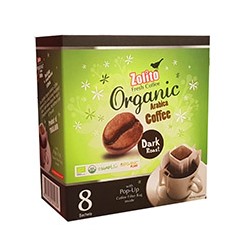 Органический молотый кофе быстрого приготовления "Арабика" средней обжарки в фильтр-пакетиках от Zolito 8 саше / Zolito organic arabica coffee 8 sachets