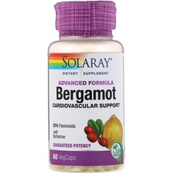Solaray, Advanced Formula, Bergamot, Cardiovascular Support, 60 Vegcaps