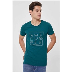 Lee Cooper Erkek Square O Yaka T-Shirt Nefti 202 LCM 242021