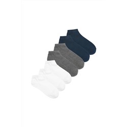 7 pares de calcetines cortos Azul noche y gris oscuro jaspeado