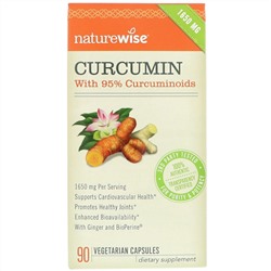 NatureWise, Куркумин, 1650 мг, 90 растительных капсул
