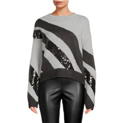 DKNY Sequin Striped Sweater
