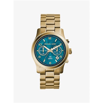 MICHAEL KORS Watch Hunger Stop Runway Gold-Tone Stainless Steel Watch