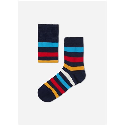 Kurze Socken mit Streifen für Jungen