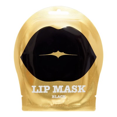 KOCOSTAR BLACK LIP MASK Успокаивающая гидрогелевая маска для губ с экстрактом черники