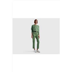 United Colors of Benetton Kadın Çağla Yeşili Elastanlı Basic Chino Pantolon 123P4GD7558S3-8K7