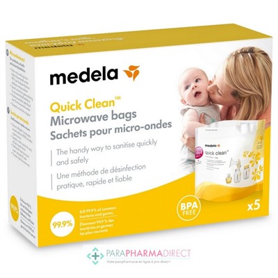 Medela Quick Clean - Sachets Stérilisateur pour Micro-ondes x5