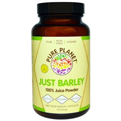 Pure Planet, Just Barley, 333 мг, 180 вегетарианских капсул