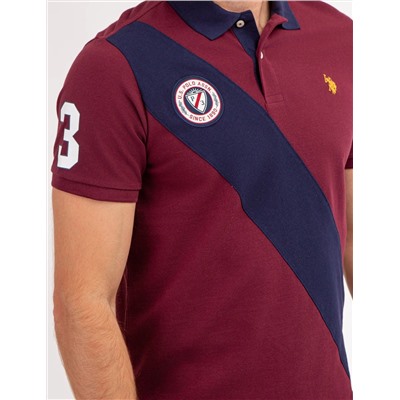 COLORBLOCK PIQUE SASH POLO SHIRT