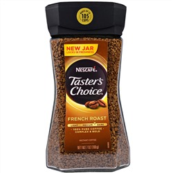 Nescafé, Taster's Choice, Instant Coffee, French Roast, 7 oz (198 g) Тестер Чойс, растворимый кофе, французской обжарки, 7 унций (198 грамм)