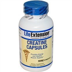 Life Extension, Креатин в капсулах, 120 растительных капсул