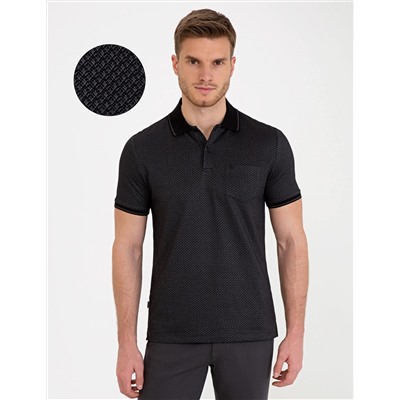 Siyah Regular Fit Polo Yaka Tişört