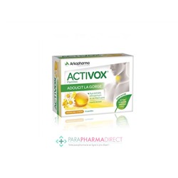 ArkoPharma Activox Adoucit la Gorge Arôme Miel-Citron 24 pastilles