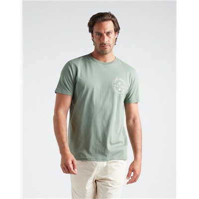Print T-shirt, Men, Dark Green