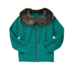 Fur-Collar Cardigan