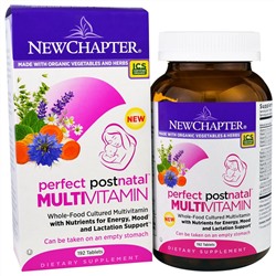 New Chapter, "Идеальный постнатальный мультивитамин", постнатальный мультивитаминный комплекс, 192 таблетки