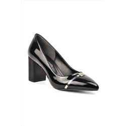 Pierre Cardin Pc-51203 Siyah Rugan Kadın Topuklu Ayakkabı WPC-51203