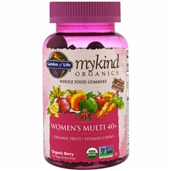 Garden of Life, Mykind Organics, мультивитамин для женщин старше 40 лет, органические ягоды, 120 жевательных конфет