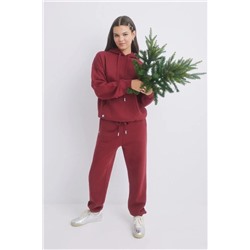 Pantalón jogger felpa rojo