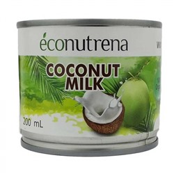 ECONUTRENA Organiс Coconut milk Кокосовое молоко жирность 17% ж/б  200мл
